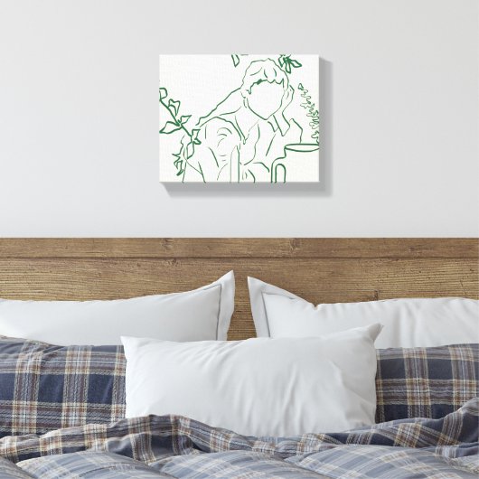 Een rustige avond canvas afdruk (Insitu (Slaapkamer))