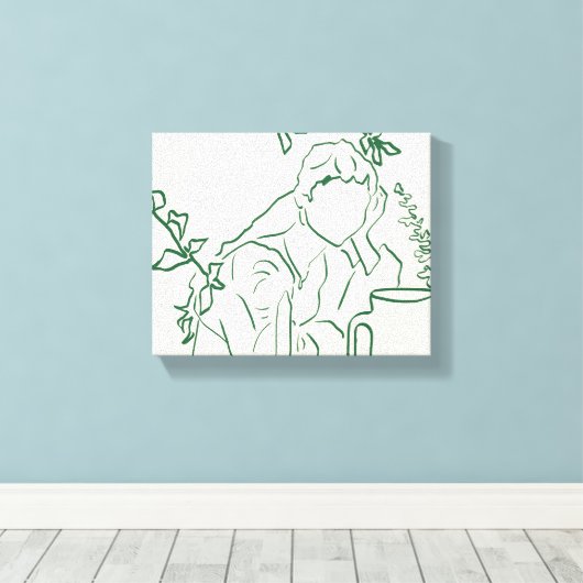 Een rustige avond canvas afdruk (Insitu (Houten vloer))