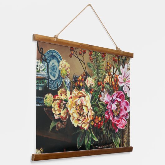 Een rustige avond in Kingdom Café - Hangend Wandkleed (Gebogen)