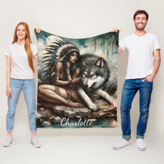 Een rustige band tussen een inheemse indiaan en ee fleece deken