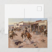 “Een rustige dag in Utica” van Charles M Russell Briefkaart (Voorkant / Achterkant)