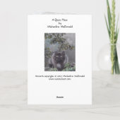 Een rustige plek - Cat en Spiderweb Wenskaart Bedankkaart (Achterkant)