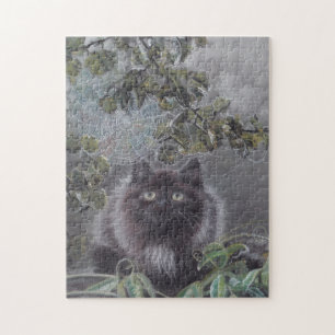 Een rustige plek - Kat en Spiderweb Puzzel Legpuzzel