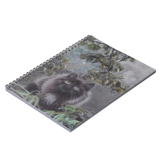 Een rustige plek - Kitten en Spiderweb Notitieboek