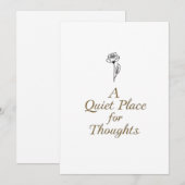 Een rustige plek voor gedachten - Minimalistische  Kaart (Voorkant / Achterkant)