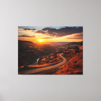 Een rustige trail realisme schilderij - Digitaal Canvas Afdruk