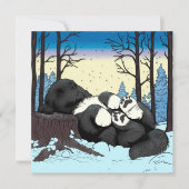 Een rustige winter Newfoundland dutje Feestdagenkaart (Voorkant)