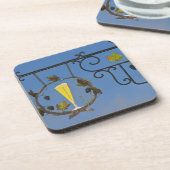 Een ruw ijzerteken dat het thema illustreert drankjes onderzetter (Linkerzijde)