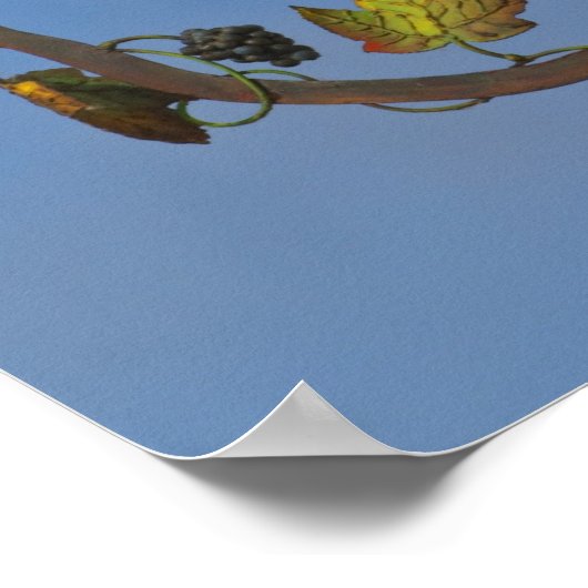 Een ruw ijzerteken dat het thema illustreert poster (Hoek)