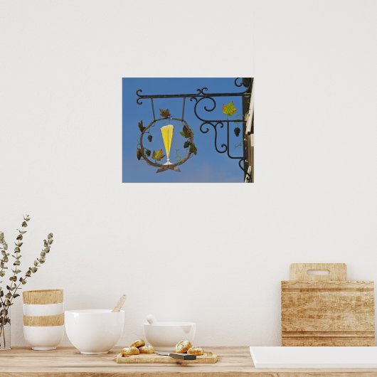 Een ruw ijzerteken dat het thema illustreert poster (Keuken)