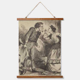 Een ruzie hangend wandkleed