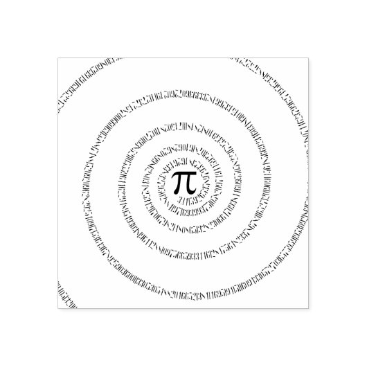 Een S Pi Ral een spiraal van Pi Rubberstempel (Afrduk)