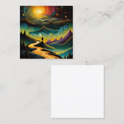 Een sabbatjaar kan, als het goed getimed is, een g vierkante visitekaartje (Voorkant / Achterkant)