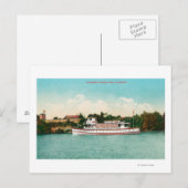 Een Sacramento River Scene met een Riverboat Briefkaart (Voorkant / Achterkant)