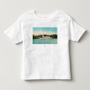 Een Sacramento River Scene met een Riverboat Kinder Shirts