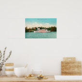 Een Sacramento River Scene met een Riverboat Poster (Keuken)
