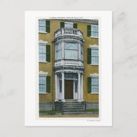 Een Safford Porch, een Salem Doorway Briefkaart (Voorkant)