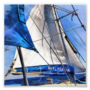 Een Sailor is een kunstenaar en zijn gemiddelde Foto Afdruk