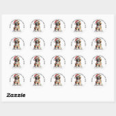Een Saint Bernard Howl-day verrassing Ronde Sticker (Vel)