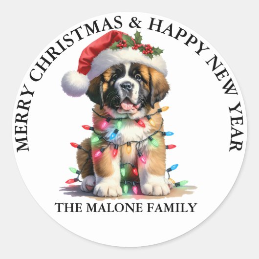 Een Saint Bernard Howl-day verrassing Ronde Sticker (Voorkant)