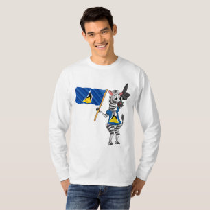 Een Saint Luciaanse zebra T-shirt
