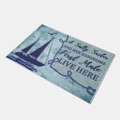 Een salty Sailor en haar knappe Eerste Mate Deurmat (Schuin)