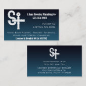 Een Sam Townley Plumbing Company Visitekaartje (Voorkant / Achterkant)