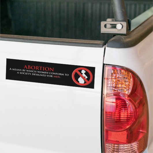 Een samenleving die is ontworpen voor mannen. bumpersticker (Op Truck)
