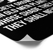 Een samenleving groeit geweldig als oude mannen bo poster (Hoek)