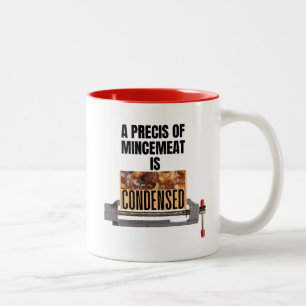 Een samenvatting van Mincemeat is gecondenseerd Tweekleurige Koffiemok