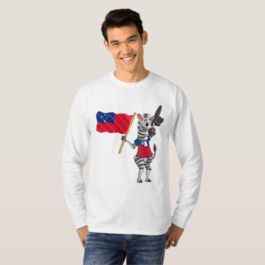 Een Samoaanse zebra T-shirt (Voorkant volledig)