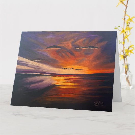 Een San Diego Sunset, Origineel door Gary Poling Kaart (Gele Bloem)