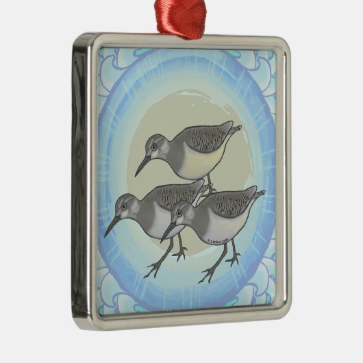 Een Sandpipers Premium Square Ornament (Rechts)