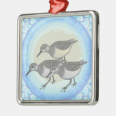 Een Sandpipers Premium Square Ornament (Links)