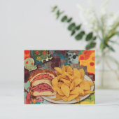 Een sandwich en chips collage briefkaart (Staand voorkant)