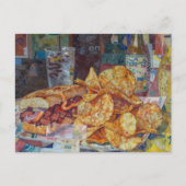 Een sandwich en chips collage briefkaart (Voorkant)