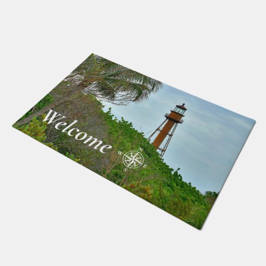 Een sanibel welkom deurmat (Schuin)
