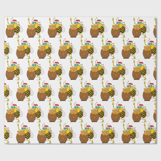 Een Santa Bee Cadeaupapier (Vlak)