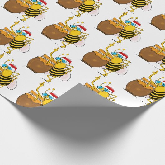 Een Santa Bee Cadeaupapier (Hoek)