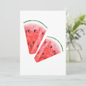 Een sappig stuk zoete watermeloen kaart (Staand voorkant)