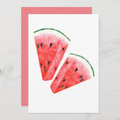 Een sappig stuk zoete watermeloen kaart (Voorkant / Achterkant)