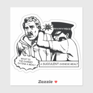 Een sappige Chinese maaltijd, DIT IS DEMOCRATIE MA Sticker