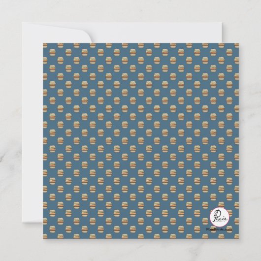 Een sappige hamburger uitnodiging (Achterkant)