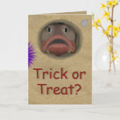 Een Sarcastisch Fringehead Halloween Card Kaart (Gele Bloem)