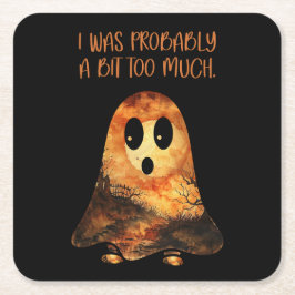 Een sarcastisch Halloween spook Kartonnen Onderzetters