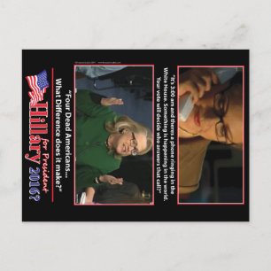 Een Sarcastische blik op Hillary voor President 20 Briefkaart