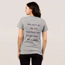 Een sarcastische uitdrukking op de achterkant van  Tri-Blend shirt