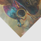 Een sassy kat die een viool speelt tissuepapier (Detail)