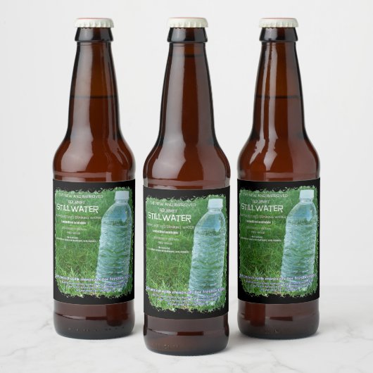 Een satire parodie parodie waterfles label bier etiket (Flessen)
