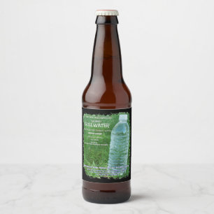 Een satire parodie parodie waterfles label bier etiket